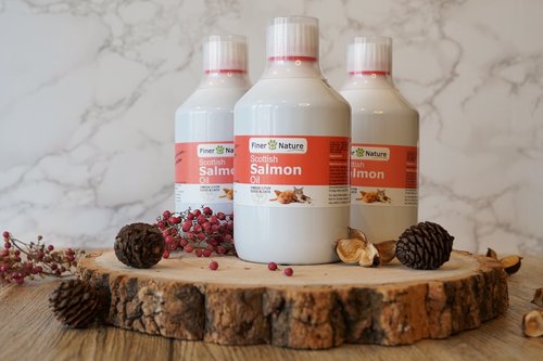 Three bottles of Finer by Nature Salmon Oil